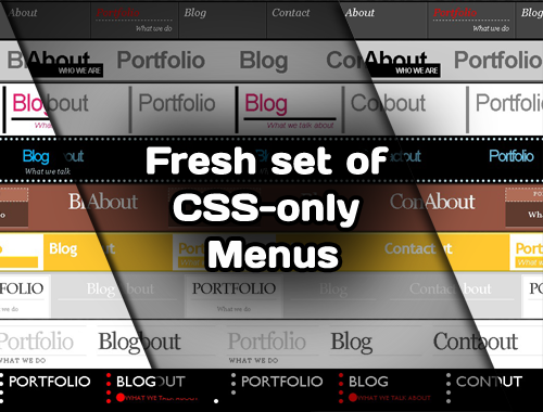 Fresh Set of CSS-only Menus