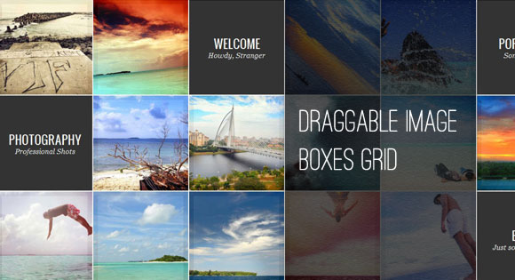 Draggable Image Boxes Grid