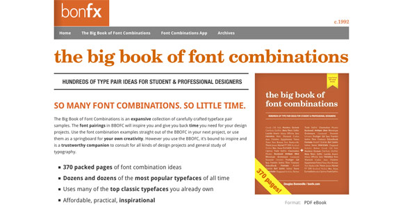the big book of font combinations