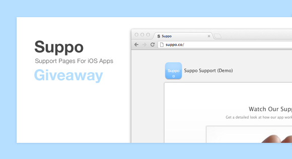 Suppo: iOS App Support Page Giveaway