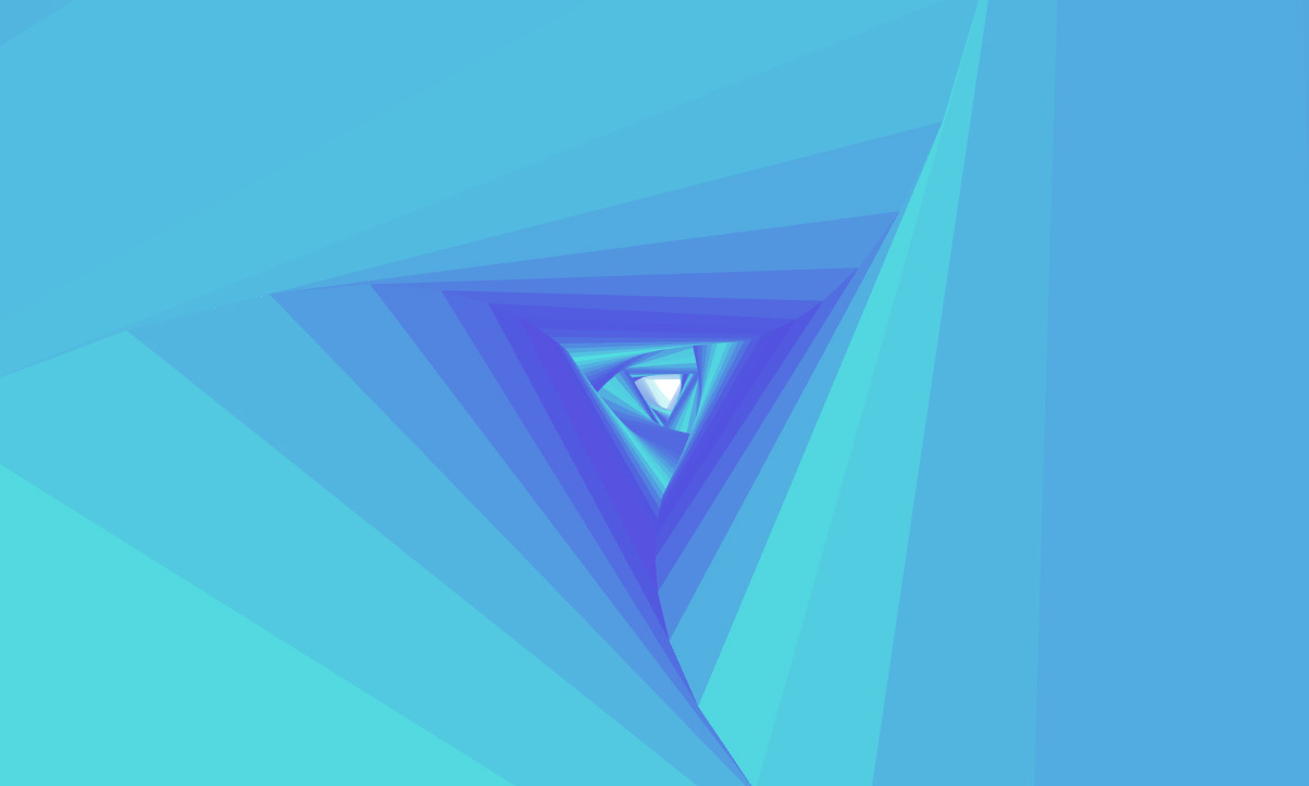 Screenshot of a demo with a triangle tube - Infinite Tubes with Three.js