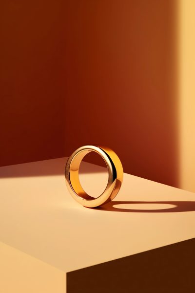 a piece of fine jewelry, golden hour, professional photography, minimal background