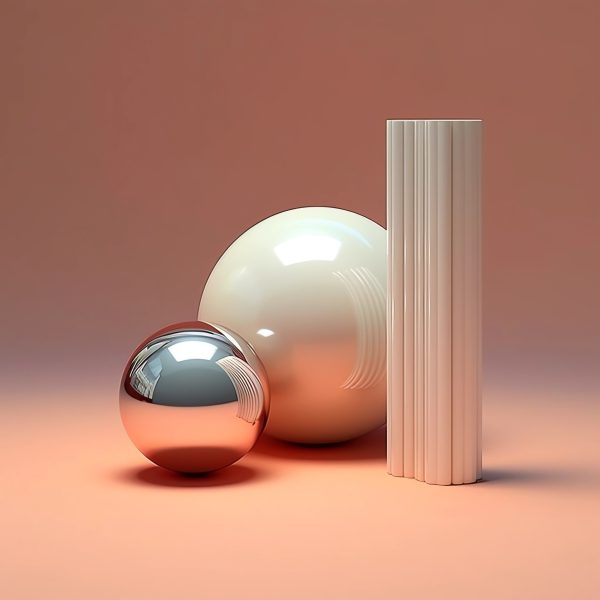 interesting 3D shape, pearl color, C4D, studio lighting, oc rendering