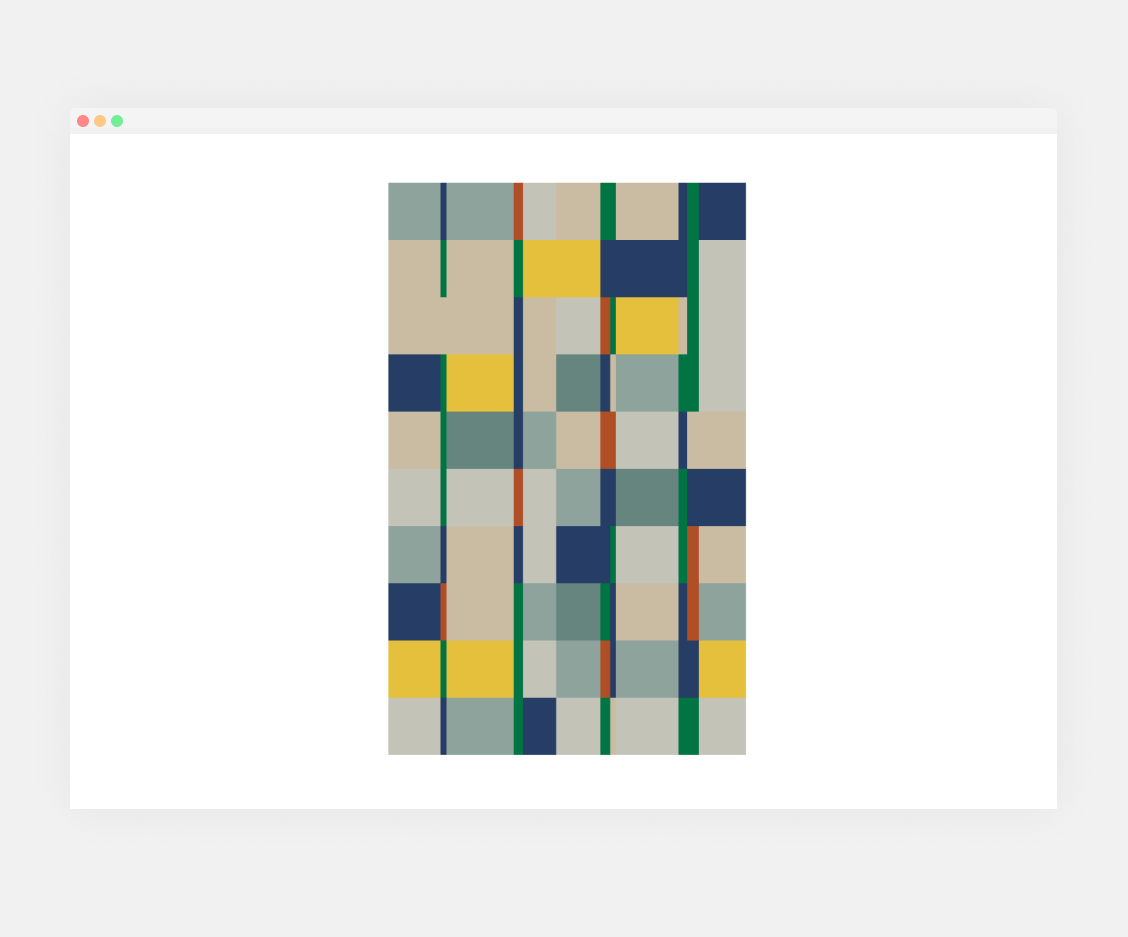 generative artwork created in this tutorial with color variety.