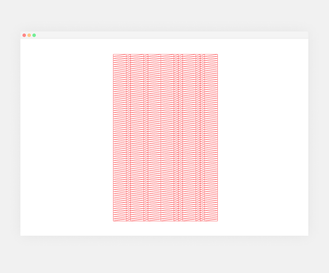 a grid made of multiple lined red squares with different widths.