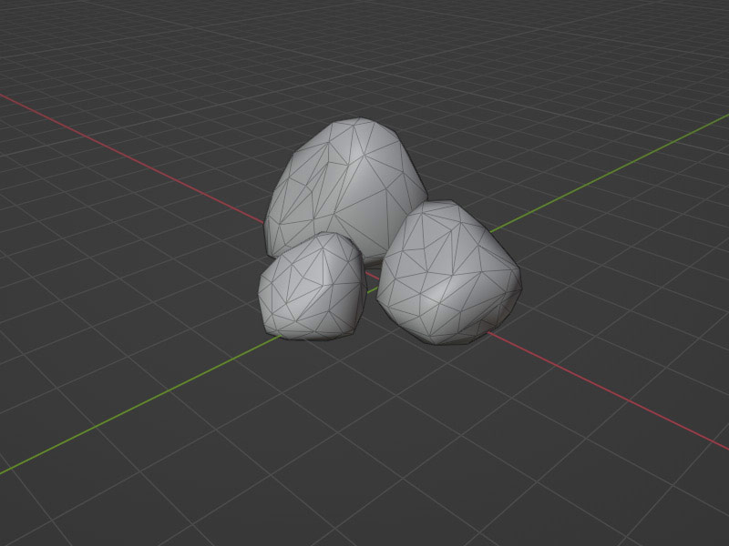 Quirky rocks made in Blender