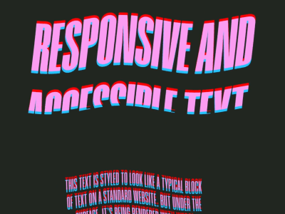 Responsive text article cover image