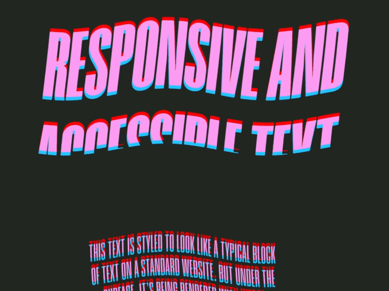 Responsive text article cover image