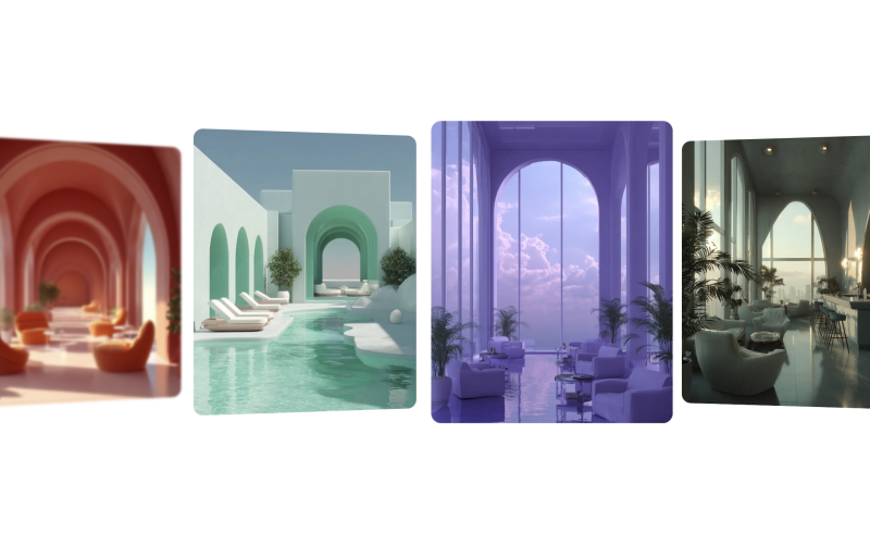 3D card carousel visual example